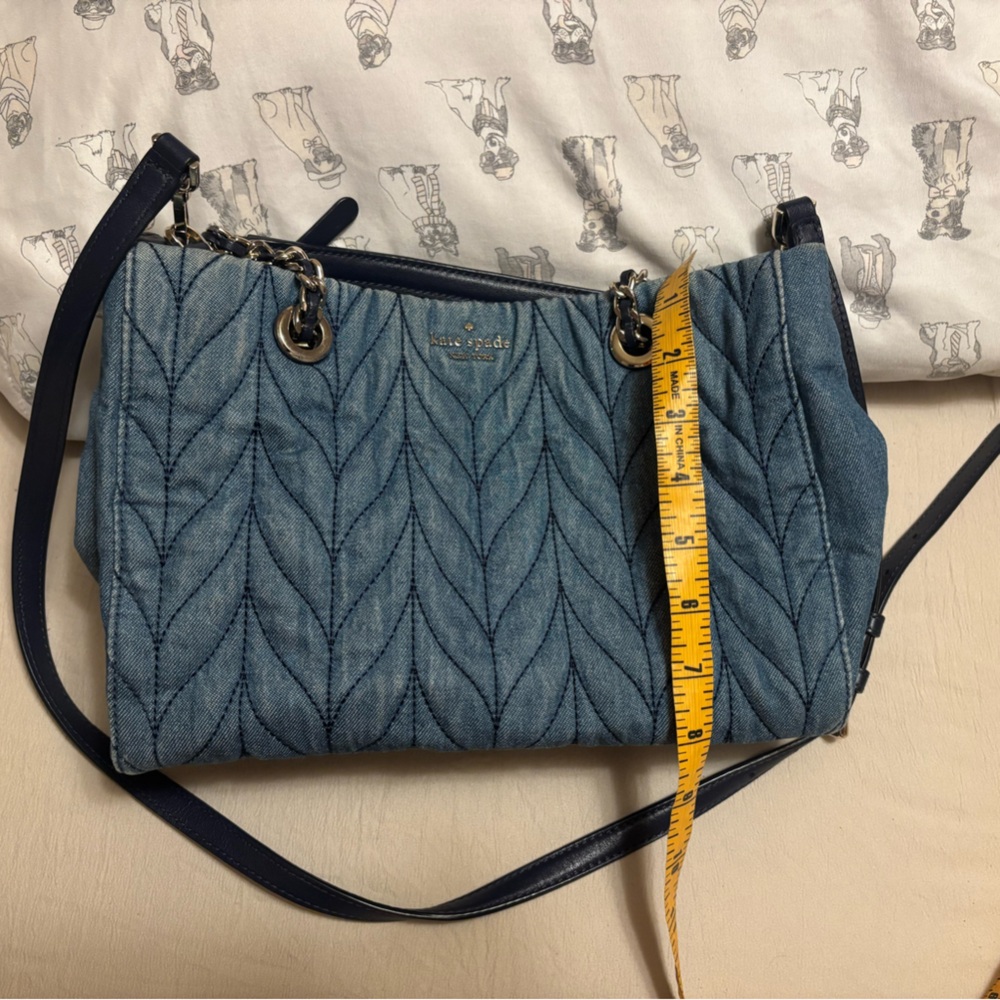 Kate Spade Denim Quilted Crossbody Bag